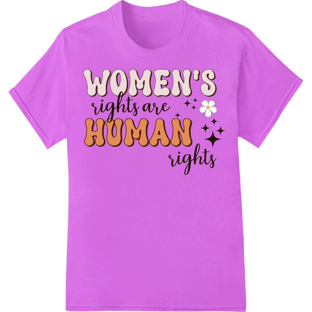 Bold Women's Rights DTF Print Heat Transfer | Equality on purple shirt - SUPERDTF-DTF Prints-DTF Transfers-Custom DTF Prints