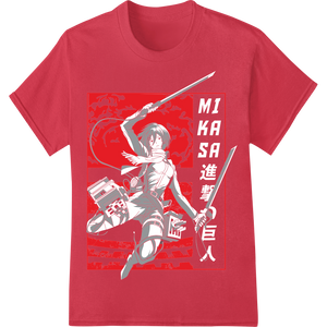 Fearless Anime Warrior - Dynamic DTF Print Illustration enhanced with professional bulk t-shirt printing