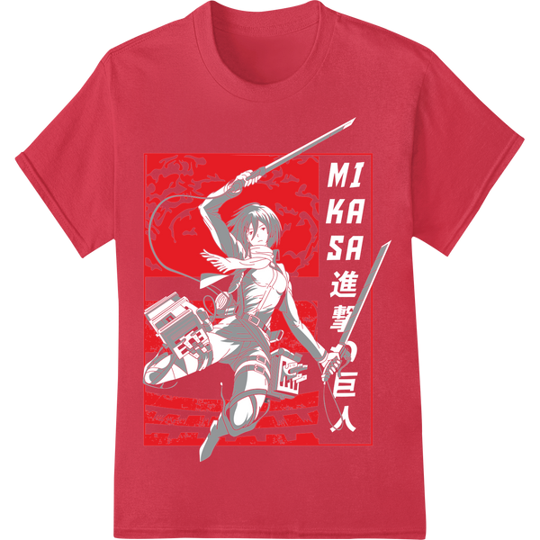 Fearless Anime Warrior - Dynamic DTF Print Illustration enhanced with professional bulk t-shirt printing