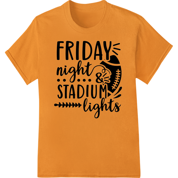 Friday Night Lights: Bold Football DTF Print Heat Transfer featuring professional print on demand