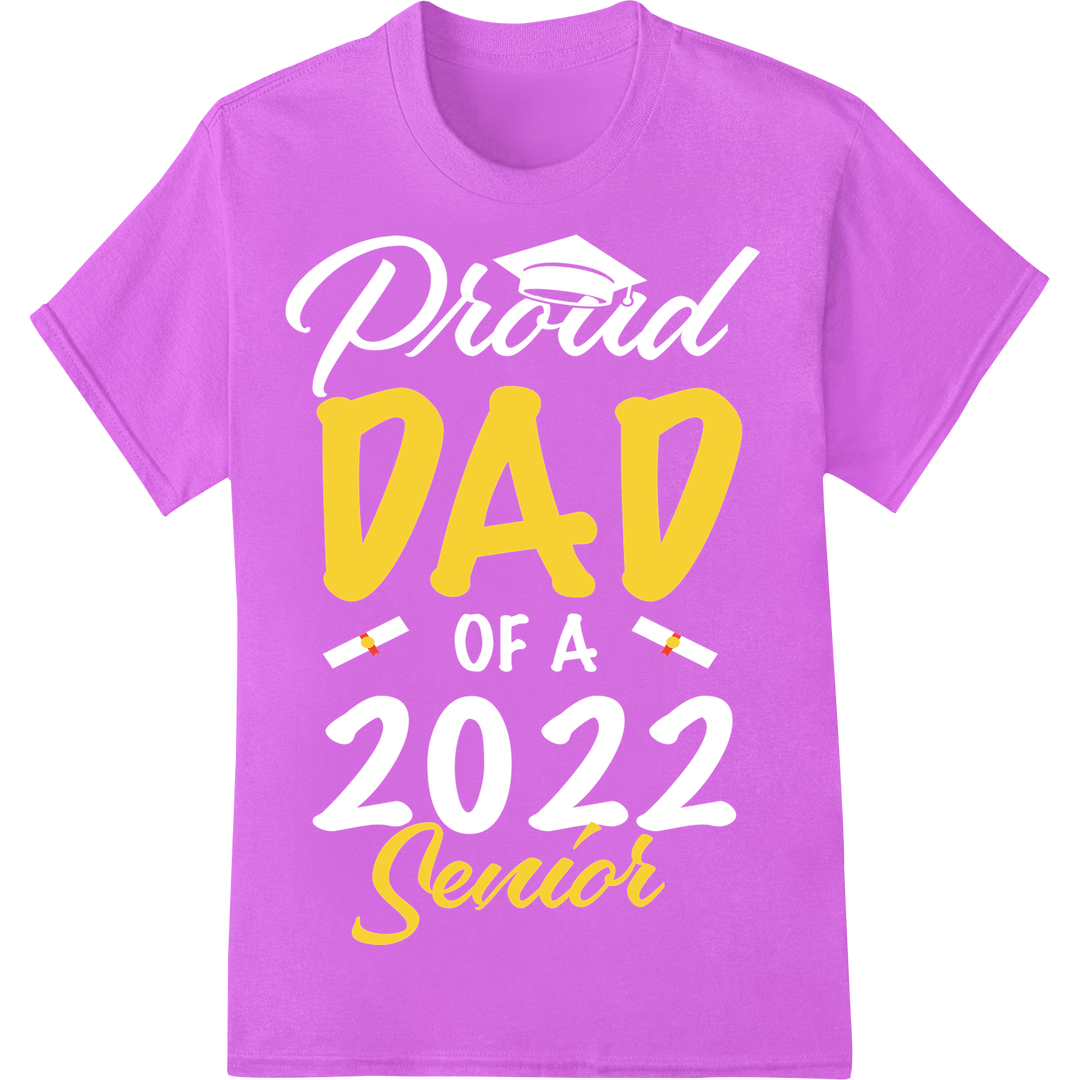 Bold 'DAD' DTF Print Heat Transfer - Perfect Father's Day Gift on purple shirt - SUPERDTF-DTF Prints-DTF Transfers-Custom DTF Prints