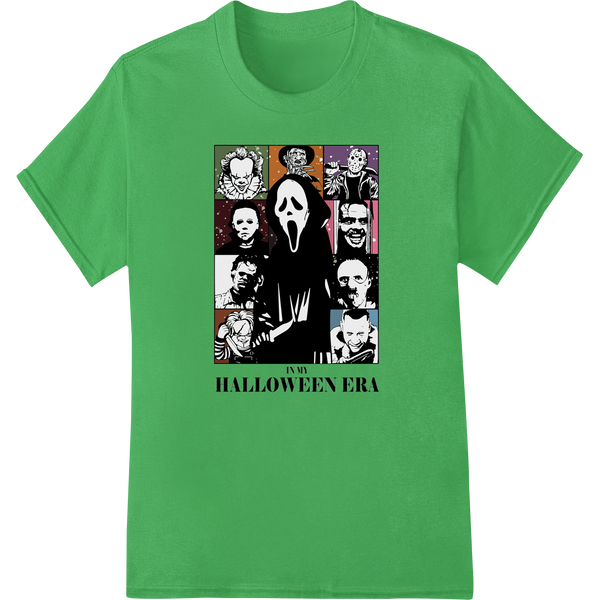 Iconic Horror Collage - Halloween DTF Print Heat Transfer on green shirt - SUPERDTF-DTF Prints-DTF Transfers-Custom DTF Prints