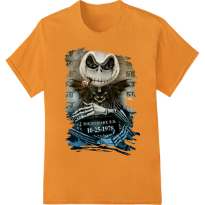 Expert custom print solutions craftsmanship on Nightmare P.D. 10-25-1978: Haunting Halloween Heat Transfer