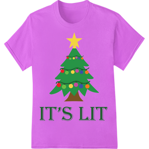 Festive Christmas Tree Heat Transfer Print | Add Holiday Cheer - High-quality DTF printing technology