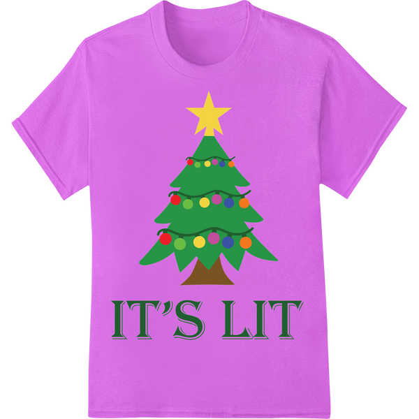 Festive Christmas Tree Heat Transfer Print | Add Holiday Cheer - High-quality DTF printing technology