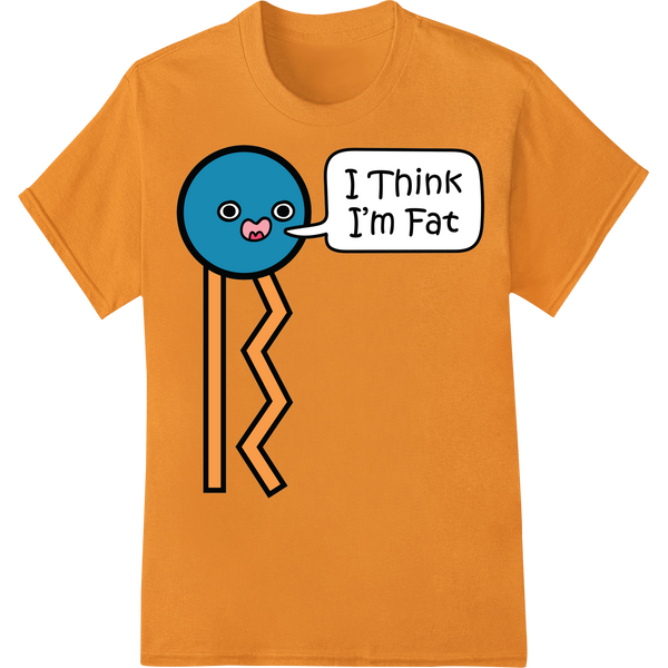 Witty 'I Think I'm Fat' Science Teacher DTF Print Transfer on orange shirt - SUPERDTF-DTF Prints-DTF Transfers-Custom DTF Prints