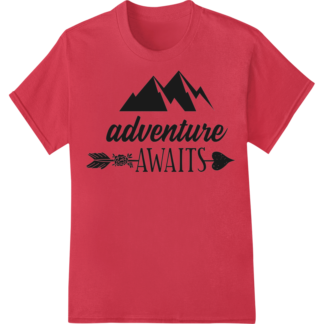 Embrace the Call of the Wild: Adventure Awaits DTF Print on red shirt - SUPERDTF-DTF Prints-DTF Transfers-Custom DTF Prints