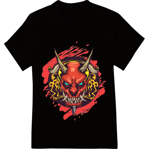 Fiery Demon Halloween Heat Transfer Print | Super DTF enhanced with professional professional DTF printing