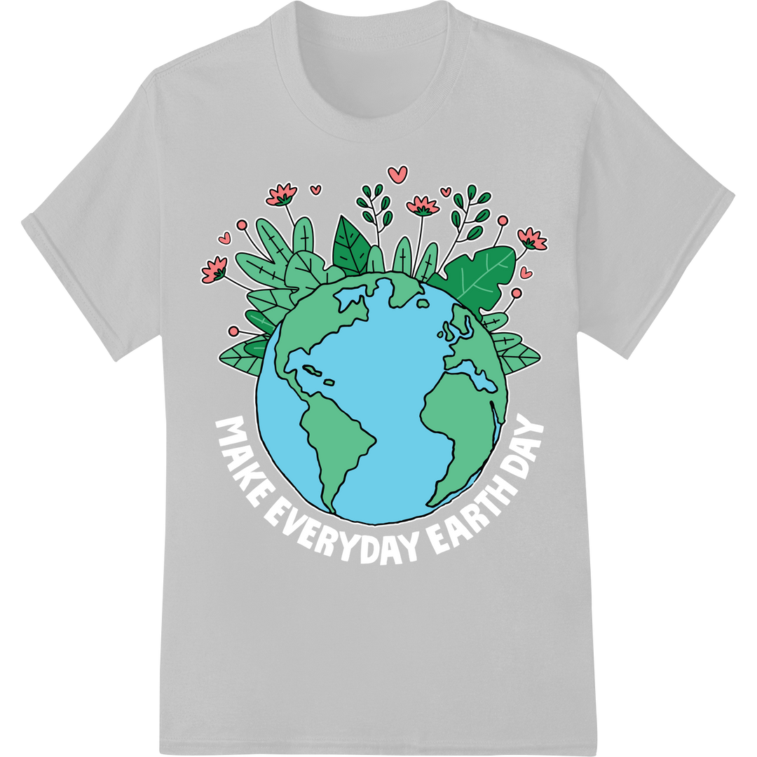 Eco-Chic Earth Day DTF Print Heat Transfer | Super DTF on white shirt - SUPERDTF-DTF Prints-DTF Transfers-Custom DTF Prints