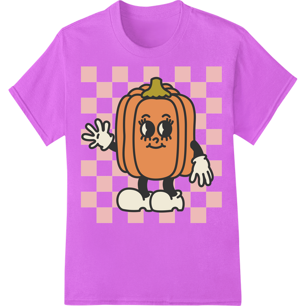 Unique DTF transfers for Adorable Halloween Pumpkin Cartoon DTF Print Heat Transfer