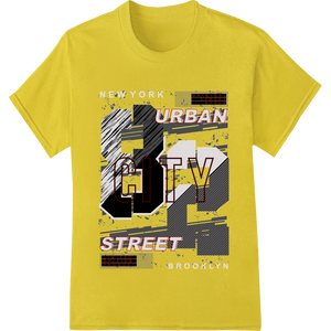 Cutting-edge bulk t-shirt printing featured on Urban City Street: Edgy Grunge Abstract DTF Print