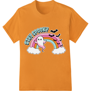 Personalized high-quality t-shirt printing design for Haunt in Style: Adorable 'STAY SPOOKY' Ghost DTF Print