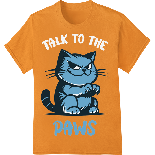 Adorable 'Grumpy Cat' DTF Print Heat Transfer | Quirky Feline on orange shirt - SUPERDTF-DTF Prints-DTF Transfers-Custom DTF Prints