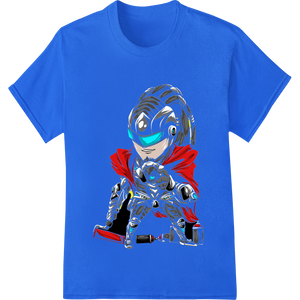 Vibrant innovative apparel printing print on Masked Superhero: Edgy Comic Book DTF Print Heat Transfer