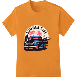 Retro Truck Summer Vibes - Beach Ready DTF Print Design enhanced with professional personalized clothing