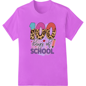 Premium quality dtf printer on Celebrate 100 Days of School with Leopard Print Fun!