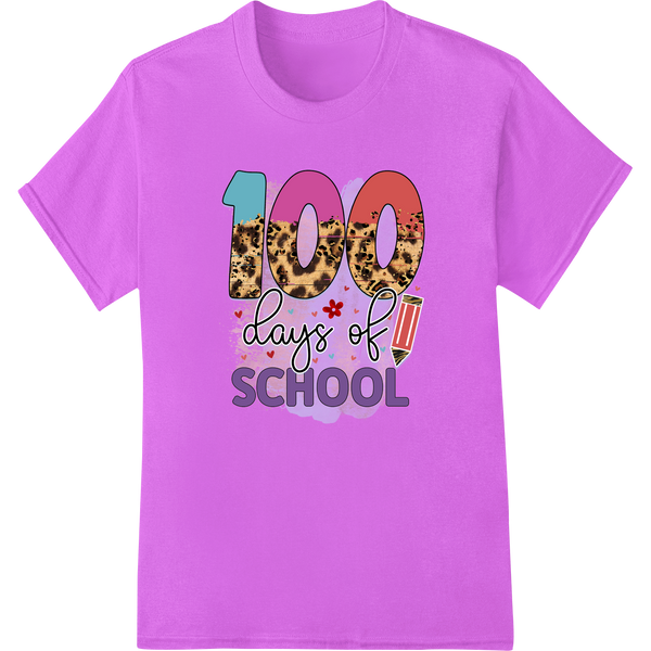 Premium quality dtf printer on Celebrate 100 Days of School with Leopard Print Fun!