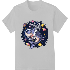 Custom garment printing design - Cosmic Shark: Fierce Space Explorer | DTF Print Design