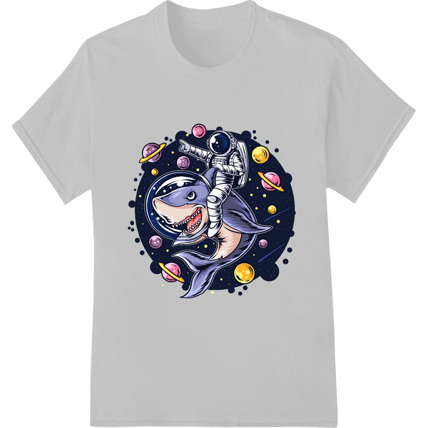 Custom garment printing design - Cosmic Shark: Fierce Space Explorer | DTF Print Design