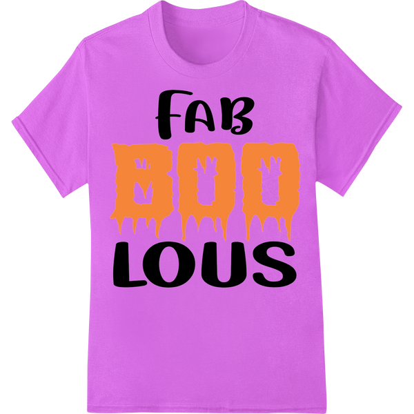 Premium quality innovative apparel printing on FAB BOO LOUS: Spooktacular Halloween Heat Transfer Design