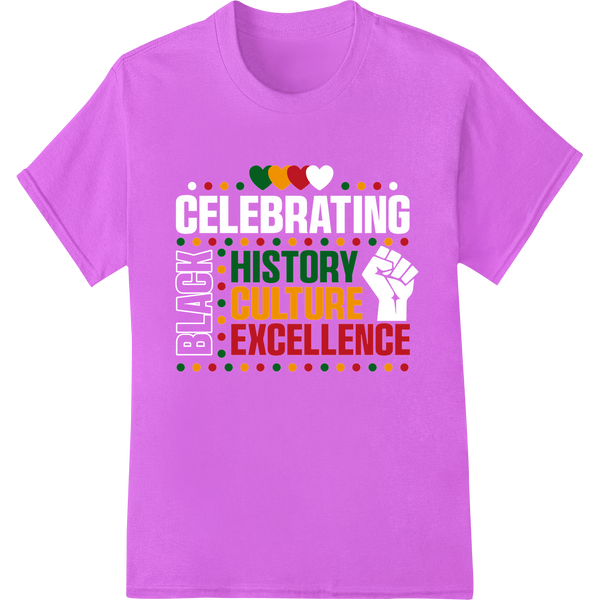 Celebrate Black Excellence | Empowering DTF Print Design on purple shirt - SUPERDTF-DTF Prints-DTF Transfers-Custom DTF Prints