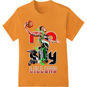 NO CITY Basketball Graffiti DTF Print Heat Transfer with custom apparel decoration artwork