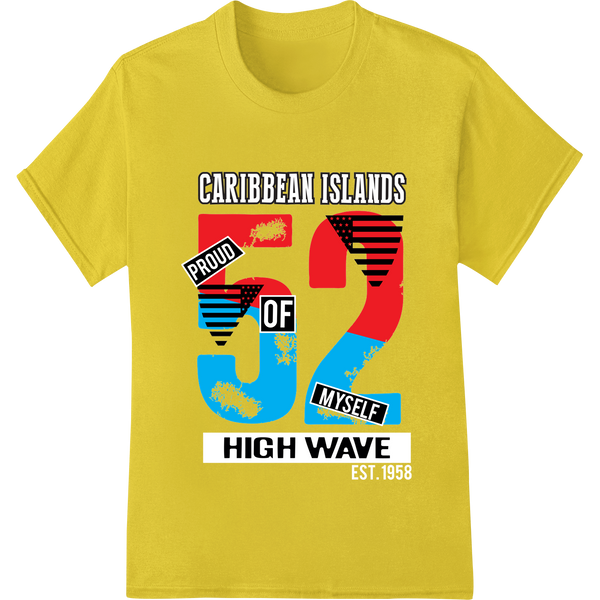 Celebrate Caribbean Pride: Vibrant 52 Islands DTF Transfer made with premium dtf printer