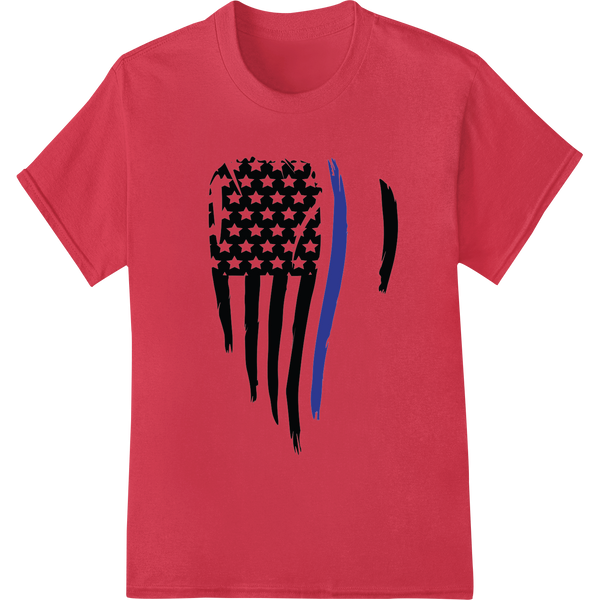 Distressed US Flag | Patriotic Vintage American DTF Print on red shirt - SUPERDTF-DTF Prints-DTF Transfers-Custom DTF Prints