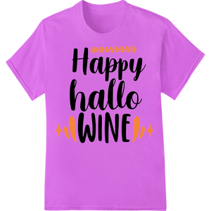 Witty 'Happy Hallo WINE' Design for Halloween Celebrations with custom dtf printer artwork