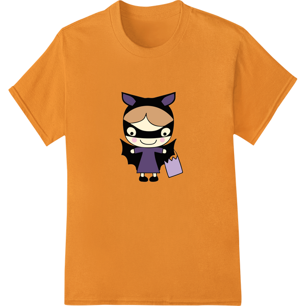 Cute Halloween Bat Character - DTF Print Heat Transfer on orange shirt - SUPERDTF-DTF Prints-DTF Transfers-Custom DTF Prints