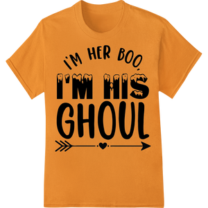 Innovative DTF print shop design on I'm Her Boo, I'm His Ghoul - Spooky Couple's Halloween Shirt