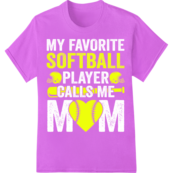 Heartfelt Softball Mother's Day DTF Print | Super DTF on purple shirt - SUPERDTF-DTF Prints-DTF Transfers-Custom DTF Prints