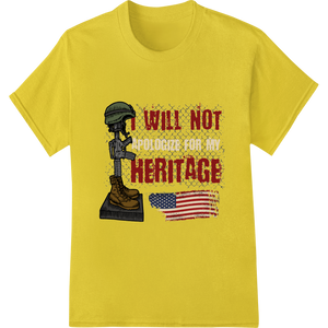 Innovative custom apparel design on Will Not Heritage: Bold Patriotic DTF Print for Veterans