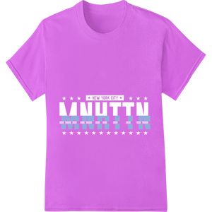 Premium quality heat transfer on Mardi Gras Magic: Bold Geometric Text Heat Transfer