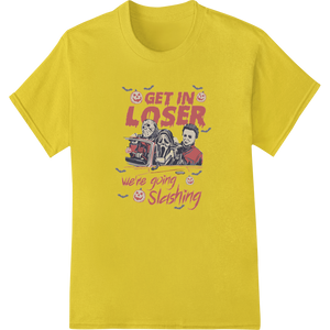 Personalized print on demand design for Get In Loser, We're Going Slashing - Halloween Horror DTF