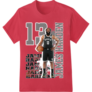 Unstoppable Scoring: James Harden Brooklyn Nets DTF Print showcasing advanced print on demand technology