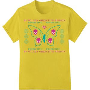 Wildly Objective Butterfly Skull DTF Print Heat Transfer showcasing advanced custom t-shirts technology