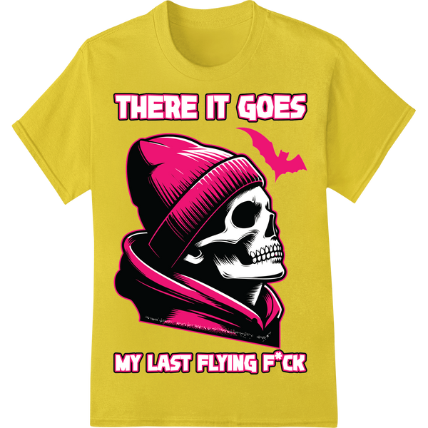 Sarcastic Skull DTF Print: Bold, Edgy, Conversation Starter on yellow shirt - SUPERDTF-DTF Prints-DTF Transfers-Custom DTF Prints