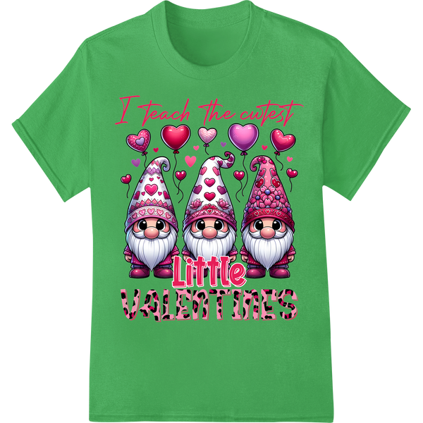 Adorable Little Valentine's Gnomes DTF Print | Super DTF on green shirt - SUPERDTF-DTF Prints-DTF Transfers-Custom DTF Prints