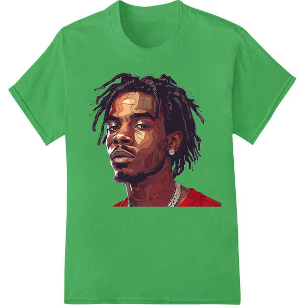 Empowered: A Powerful African American Portrait on green shirt - SUPERDTF-DTF Prints-DTF Transfers-Custom DTF Prints