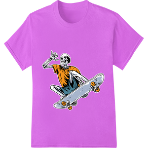 Skate or Die: Skeleton Shredder DTF Print Heat Transfer - High-quality digital printing