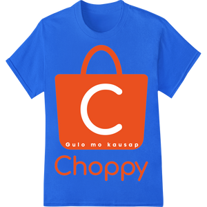 Personalized DTF printing technology design for Vibrant Choppy Shopping Bag: Bold Style for Every Outing