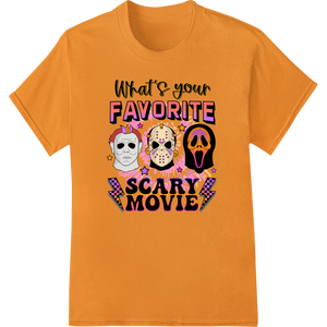 Expert custom merchandise craftsmanship on Spooky Cartoon Horror Icons Scary Movie Halloween DTF Print