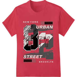 Custom personalized clothing design - Edgy Graffiti-Inspired Urban Cityscape DTF Print Transfer