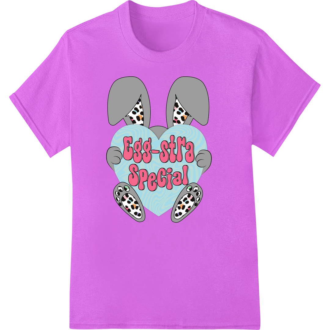 Hop into Easter with this Adorable Bunny Heat Transfer on purple shirt - SUPERDTF-DTF Prints-DTF Transfers-Custom DTF Prints