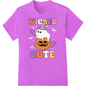 Innovative high-quality t-shirt printing design on Wickedly Adorable Ghost: Cute Halloween Fun