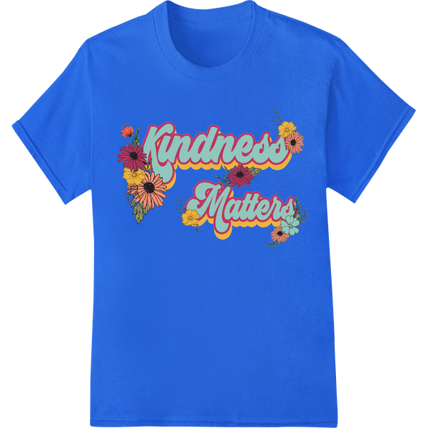 Colorful floral typography design that says 'Spread Kindness' perfect for DTF printing on apparel and accessories.