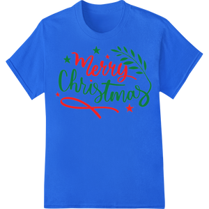 Custom DTF printing service design - Festive 'Merry Christmas' Heat Transfer Design