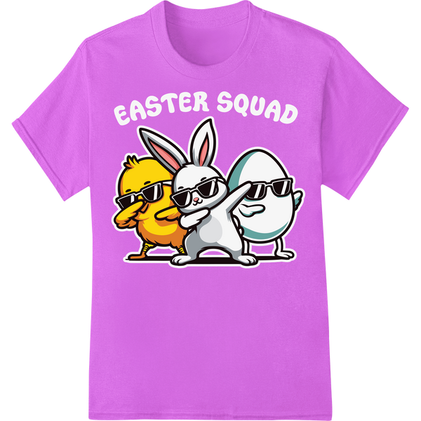 Super Cool Easter Bunnies in Shades - Funny DTF Transfer on purple shirt - SUPERDTF-DTF Prints-DTF Transfers-Custom DTF Prints