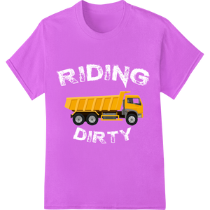 Premium quality t shirt prints on Bold Yellow Dump Truck DTF Heat Transfer | Industrial Charm